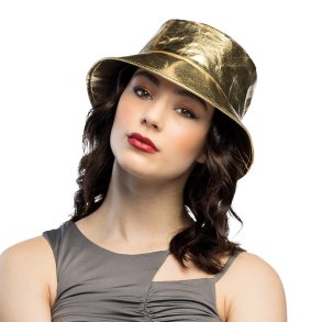 Skinande Bucket hatt Guld