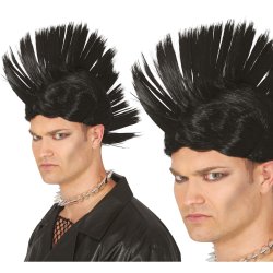 Sort punkparyk mohawk