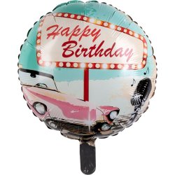 Rockn Roll happy birthday folieballon