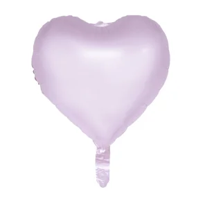 Hjerte folieballon pastel lilla