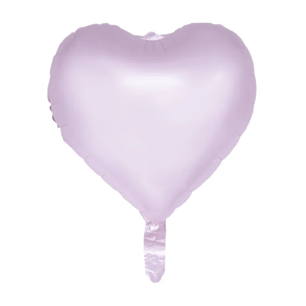 Hjerte folieballon pastel lilla