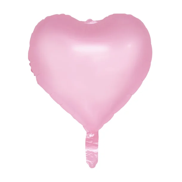 Hjerte folieballon pastel Lyserød