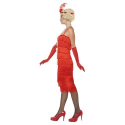 Charleston Flapper klnning i rd