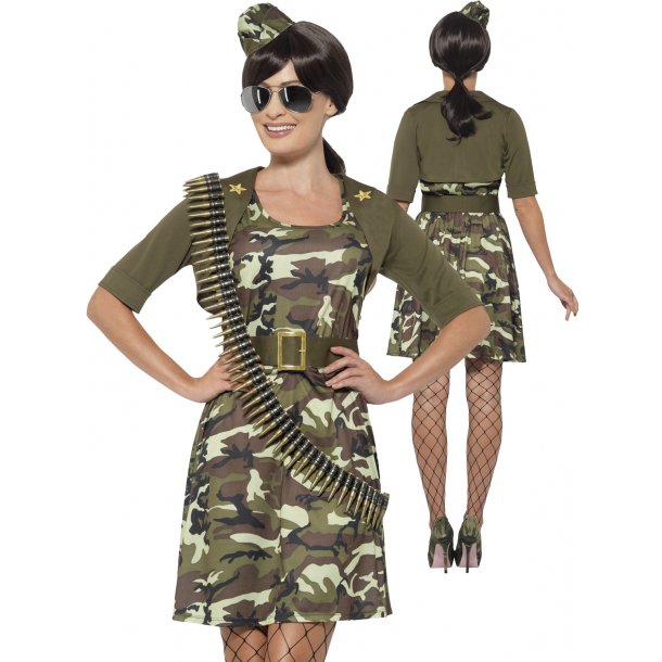 Militær kjole med jakke | Køb Kjole online