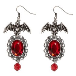 Vampyr reringe med flagermus og rde sten