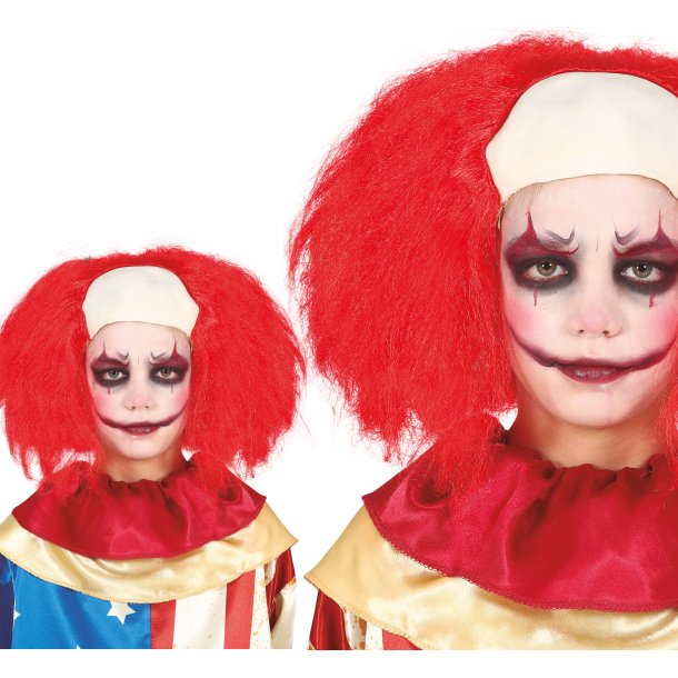 R�d Clownperuk barn
