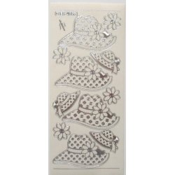 Klare klbeark m. hatte med blomster