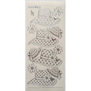 Klare klbeark m. hatte med blomster