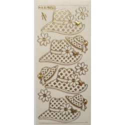 Klare klbeark m. hatte med blomster