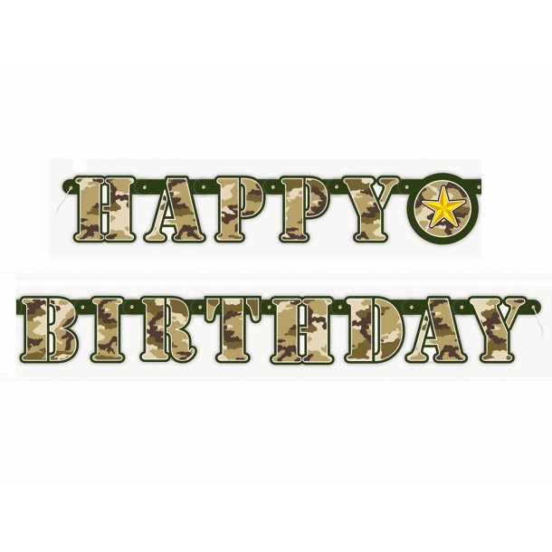 Camouflage banner"Happy birthday" 