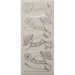 Klare stickers med damehatte