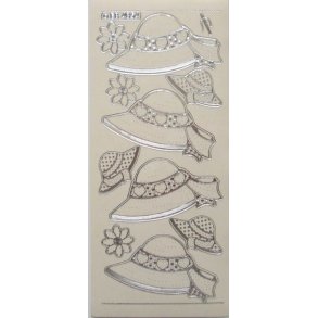 Klare stickers med damehatte