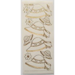 Klare stickers med damehatte
