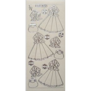 Klare stickers med damefrakker m.m.