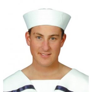  Seglare hat vitt tyg