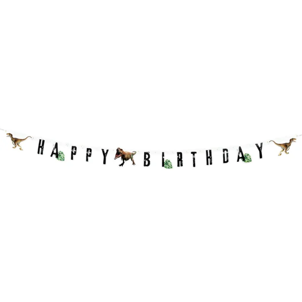 T-Rex "Happy birthday" karton banner