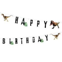 T-Rex "Happy birthday" karton banner