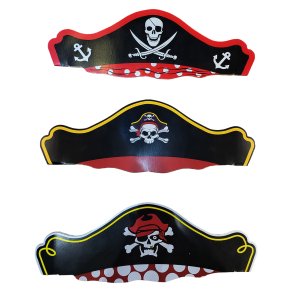 Pirat hatte i karton 6stk