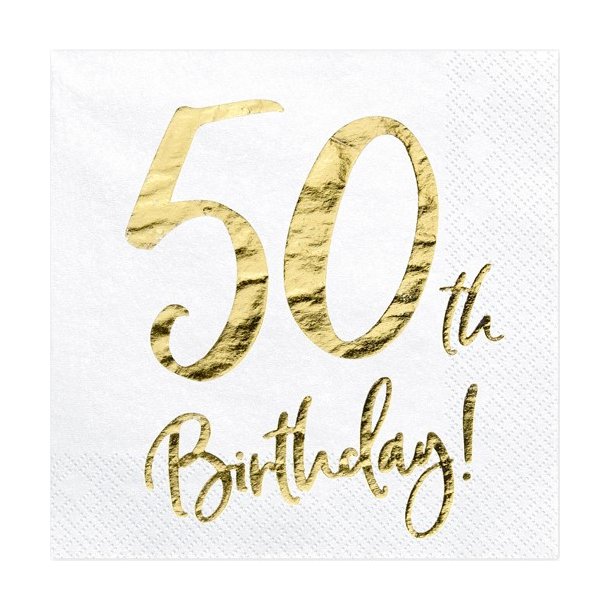 50 th birthday Servietter 