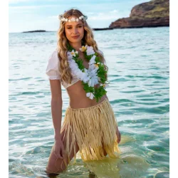 Blomsterkrans Ibiza med hvide blomster