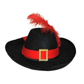 Musketeerhat velourbelagt filt.