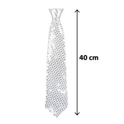 Paljettslips silver