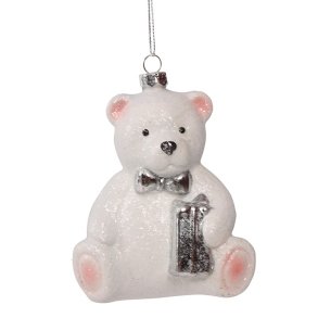 Juldekorationer - hngande vit isbjrn