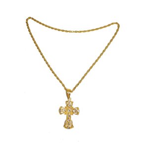 Korsa guld med  sten