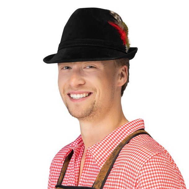 Tyrolerhat i sort - Jagdmeister
