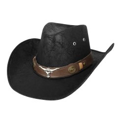 Cowboyhatt Wyatt Deluxe � Svart