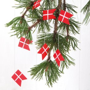 Flagranker, 2 x 2m, Danske flag til juletret