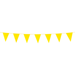 Mini Flagbanner i Gul 3m
