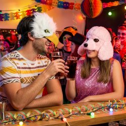 Vit �rn Plush halvmask