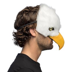 Vit �rn Plush halvmask