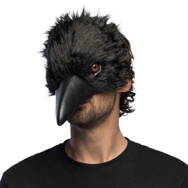 Kr�ka Svart plush halvmask 