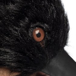 Kr�ka Svart plush halvmask 