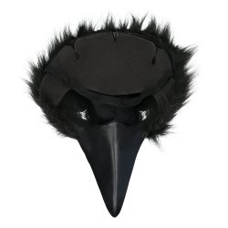 Kr�ka Svart plush halvmask 