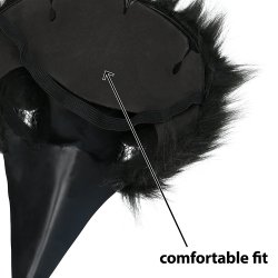 Kr�ka Svart plush halvmask 