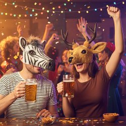 Zebra Plys Halvmaske