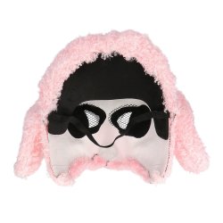 Rosa pudde Plush halvmask
