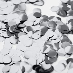 Konfetti rund metallic - slv