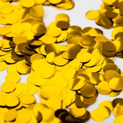 Konfetti rund metallic - guld