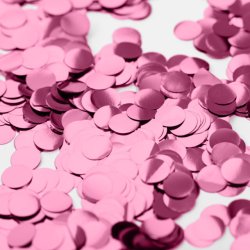 Konfetti rund metallic - lyserd