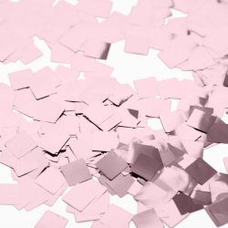 Konfetti firkant metallic - rosa guld 