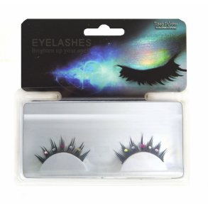 jenvipper st i sort med kulrte sten, incl. lim