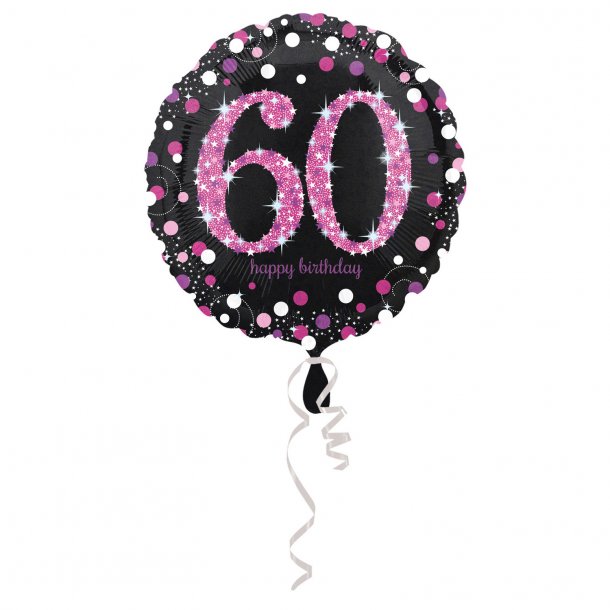60 folie ballonger sparkling pink