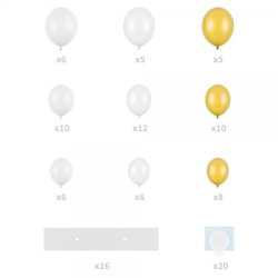 Ballonbue Hjerte i hvid-guld