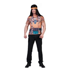 Native American T-shirt med motiv