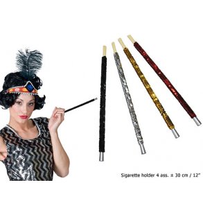 Cigaretholder med palietter, 30cm