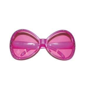 Disco brille i pink med slvnot